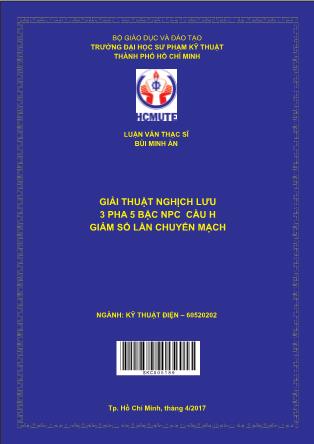 Luận văn Giải thuật nghịch lưu 3 pha 5 bậc NPC cầu H giảm số lần chuyển mạch (Phần 1)