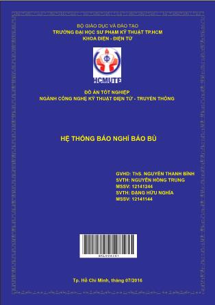 Luận văn Hệ thống báo nghỉ báo bù (Phần 1)