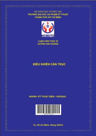 Luận văn Ðiều khiển cần trục (Phần 1)