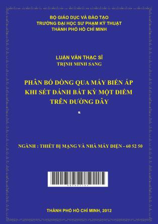 Luận văn Khảo sát dòng qua MBA khi sét đánh bất kỳ một điểm trên đường dây (Phần 1)