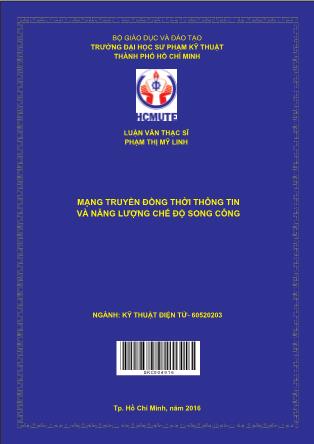 Luận văn Mạng truyền đồng thời thông tin và năng lượng chế độ song công (Phần 1)