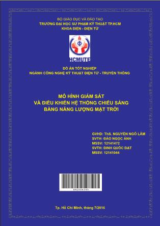 Luận văn Mô hình giám sát và điều khiển hệ thống chiếu sáng bằng năng lượng mặt trời (Phần 1)