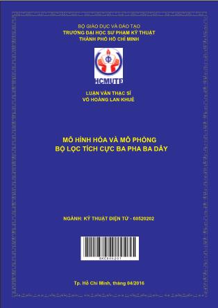 Luận văn Mô hình hóa và mô phỏng bộ lọc tích cực ba pha ba dây (Phần 1)