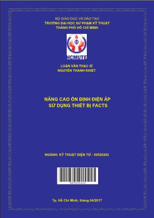 Luận văn Nâng cao ổn định điện áp sử dụng thiết bị FACTS (Phần 1)