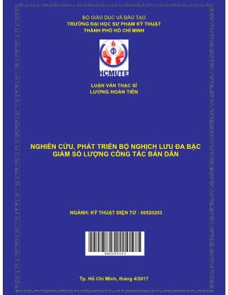 Luận văn Nghiên cứu, phát triển bộ nghịch lưu ða bậc giảm số lượng công tắc bán dẫn (Phần 1)