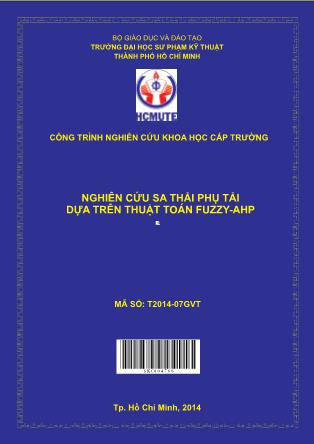 Luận văn Nghiên cứu sa thải phụ tải dựa trên thuật toán Fuzzy-AHP (Phần 1)