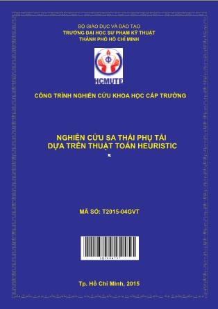 Luận văn Nghiên cứu sa thải phụ tải dựa trên thuật toán Heuristic (Phần 1)