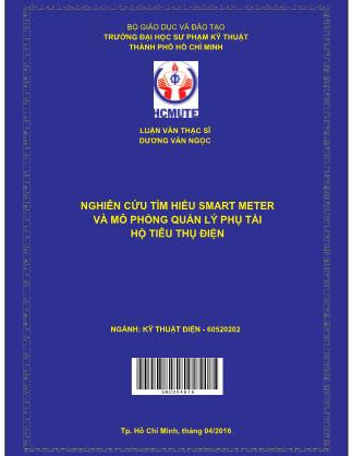Luận văn Nghiên cứu tìm hiểu smart meter và mô phỏng quản lý phụ tải hộ tiêu thụ điện (Phần 1)