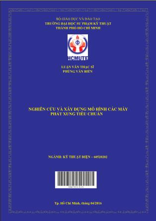 Luận văn Nghiên cứu và xây dựng mô hình các máy phát xung tiêu chuẩn (Phần 1)