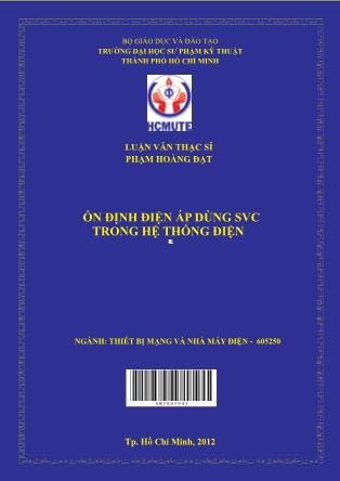 Luận văn Ổn định điện áp dùng SVC trong hệ thống điện (Phần 1)