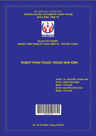 Luận văn Robot phun thuốc trong nhà kính (Phần 1)