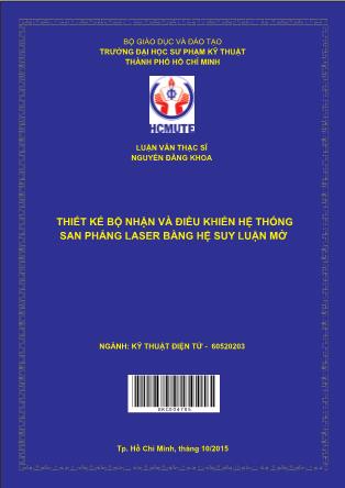 Luận văn Thiết kế bộ nhận và điều khiển hệ thống san phẳng laser bằng hệ suy luận mờ (Phần 1)