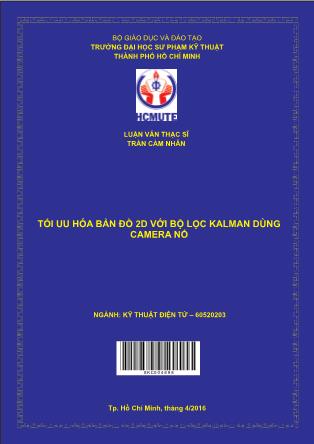 Luận văn Tối uu hóa bản đồ 2D với bộ lọc kalman dùng camera nổ (Phần 1)
