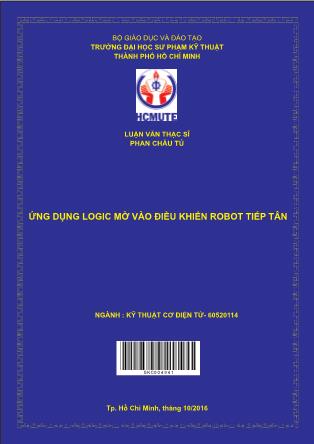 Luận văn Ứng dụng logic mờ vào ðiều khiển robot tiếp tân (Phần 1)