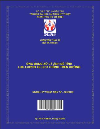 Luận văn Ứng dụng xử lý ảnh để tính lưu luợng xe lưu thông trên đường (Phần 1)