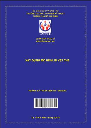 Luận văn Xây dựng mô hình 3D vật thể (Phần 1)