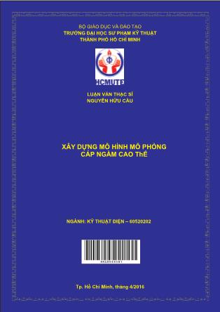 Luận văn Xây dựng mô hình mô phỏng cáp ngầm cao thế (Phần 1)