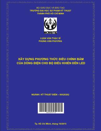 Luận văn Xây dựng phương thức điều chỉnh bám của dòng điện cho bộ điều khiển đèn LED (Phần 1)