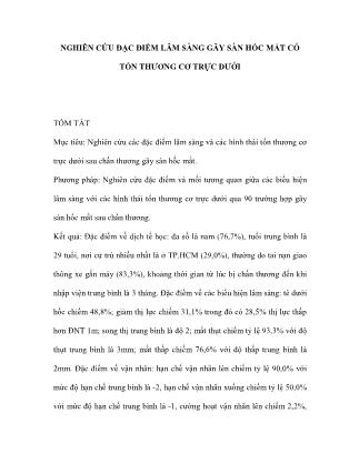 Nghiên cứu đặc điểm lâm sàng gãy sàn hốc mắt có tổn thương cơ trực dưới