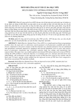 Phân bố công suất tối ƣu đa mục tiêu