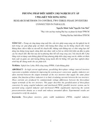 Phƣơng pháp điều khiển 2 bộ nghịch lưu áp 3 pha kết nối song song