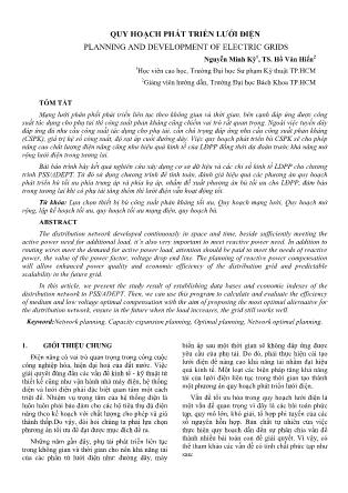 Quy hoạch phát triển lưới điện