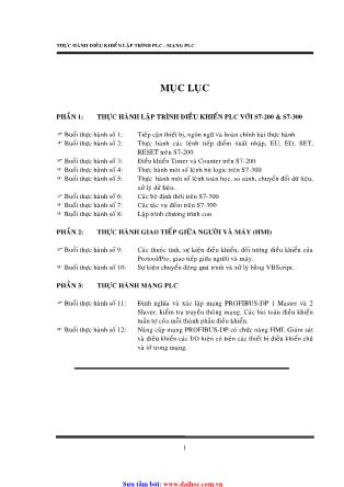 Thực hành điều khiển lập trình PLC - Mạng PLC