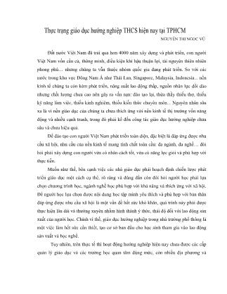 Thực trạng giáo dục hướng nghiệp THCS hiện nay tại TPHCM