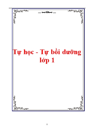 Tự học - Tự bồi dưỡng lớp 1