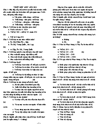 868 Câu trắc nghiệm Mác - Lênin