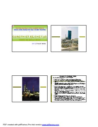 Bài giảng Cơ sở thiết kế, chế tạo thiết bị hóa chất - Lý Ngọc Minh