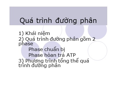 Bài giảng Điều hòa quá trình đường phân