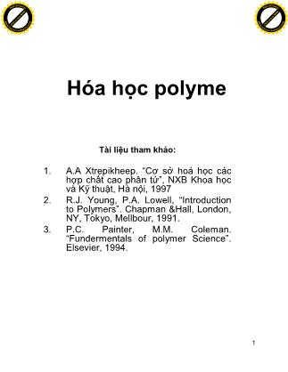 Bài giảng Hóa học Polyme