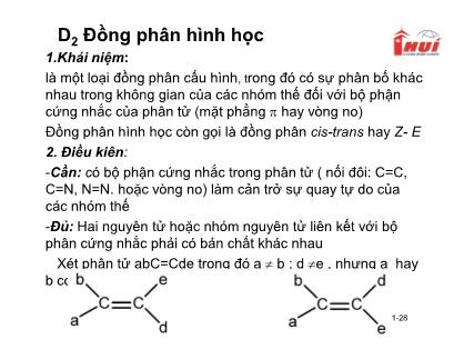 Bài giảng Hóa hữu cơ đại cương (Phần 4)