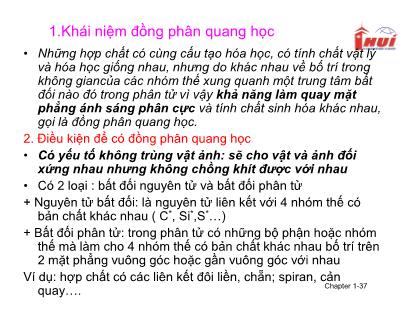 Bài giảng Hóa hữu cơ đại cương (Phần 5)