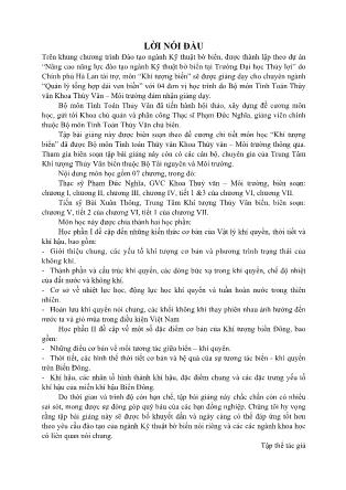 Bài giảng Khí tượng biển