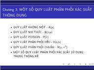 Bài giảng Lý thuyết xác suất và thống kê toán - Chương 3: Một số quy luật phân phối xác suất thông dụng - Phạm Thị Hồng Thắm