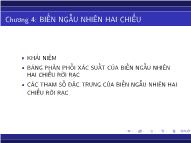 Bài giảng Lý thuyết xác suất và thống kê toán - Chương 4: Biến ngẫu nhiên hai chiều - Phạm Thị Hồng Thắm