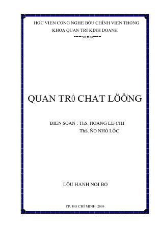 Bài giảng Quản trị chất lượng - ThS. Hoàng Lệ Chi