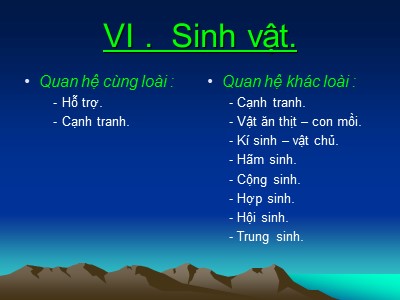 Bài giảng Sinh vật