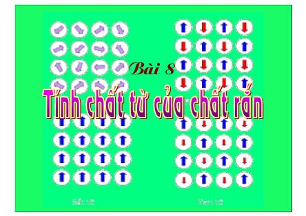 Bài giảng Vật lý chất rắn - Bài 8: Tính chất từ của chất rắn