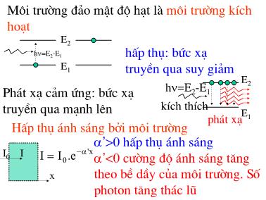 Bài giảng Vật lý đại cương - Chương 3: Bán dẫn và máy phát lượng tử - Đỗ Ngọc Uấn (Phần 2)