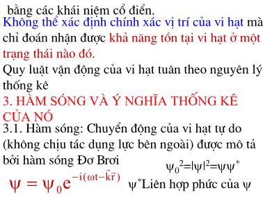 Bài giảng Vật lý đại cương - Chương 6: Cơ học lượng tử - Đỗ Ngọc Uấn (Phần 2)