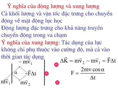 Bài giảng Vật lý đại cương - Chương II: Động lực học chất điểm (Phần 2)