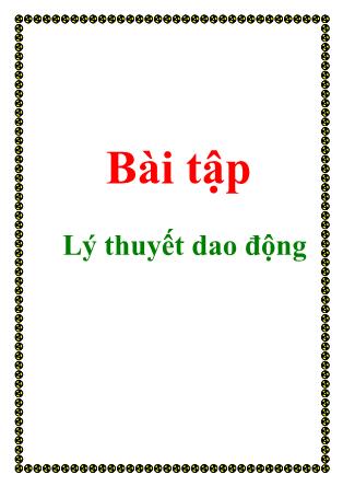 Bài tập Lý thuyết dao động