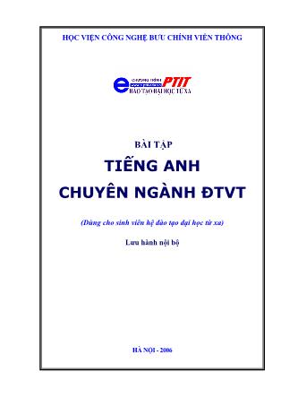 Bài tập tiếng Anh chuyên ngành Điện tử viễn thông