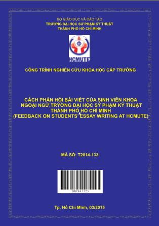 Báo cáo Cách phản hồi bài viết của sinh viên khoa ngoại ngữ, trường Đại học Sư phạm Kỹ thuật thành phố Hồ Chí Minh (Phần 1)