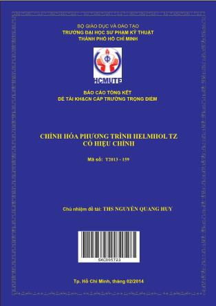 Báo cáo Chỉnh hóa phương trình Helmholtz có hiệu chỉnh (Phần 1)