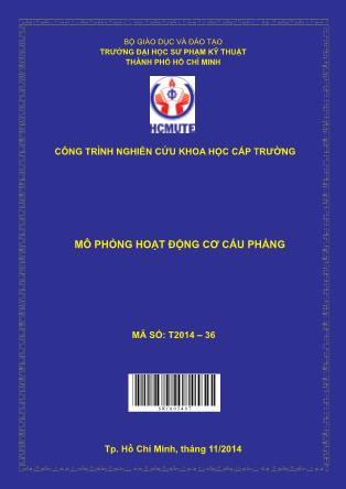Báo cáo Mô phỏng hoạt động cơ cấu phẳng (Phần 1)