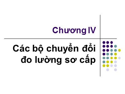 Các bộ chuyển đổi đo lường sơ cấp